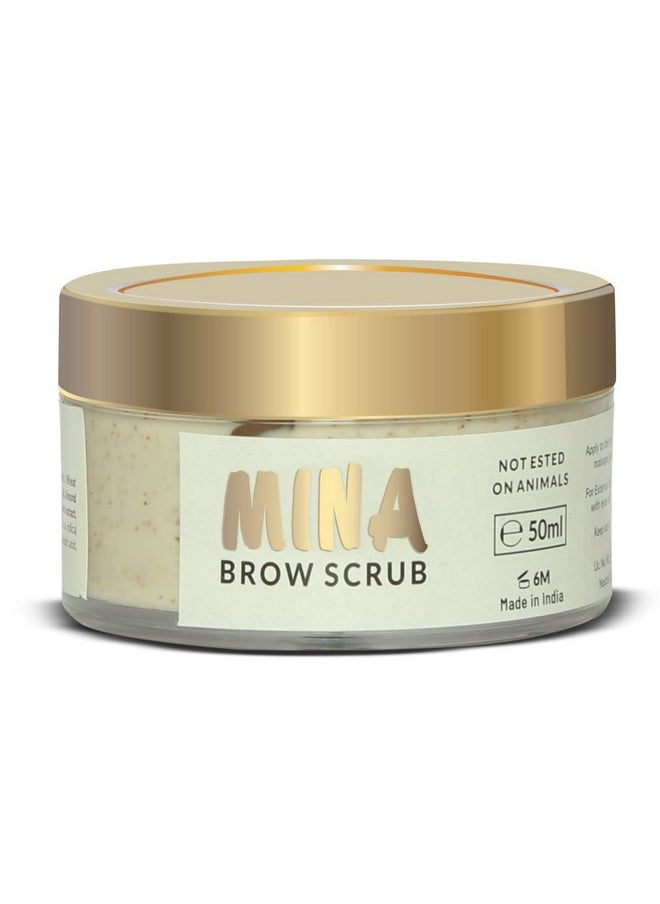 Mina Brow Scrub | For Long-Lasting Henna Or Tint | Natural Extracts Gently Exfoliate The Skin | Prepare The Area For Henna Or Tint 50Ml
