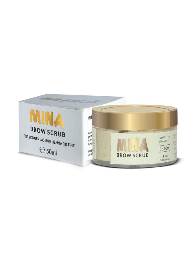 Mina Brow Scrub | For Long-Lasting Henna Or Tint | Natural Extracts Gently Exfoliate The Skin | Prepare The Area For Henna Or Tint 50Ml
