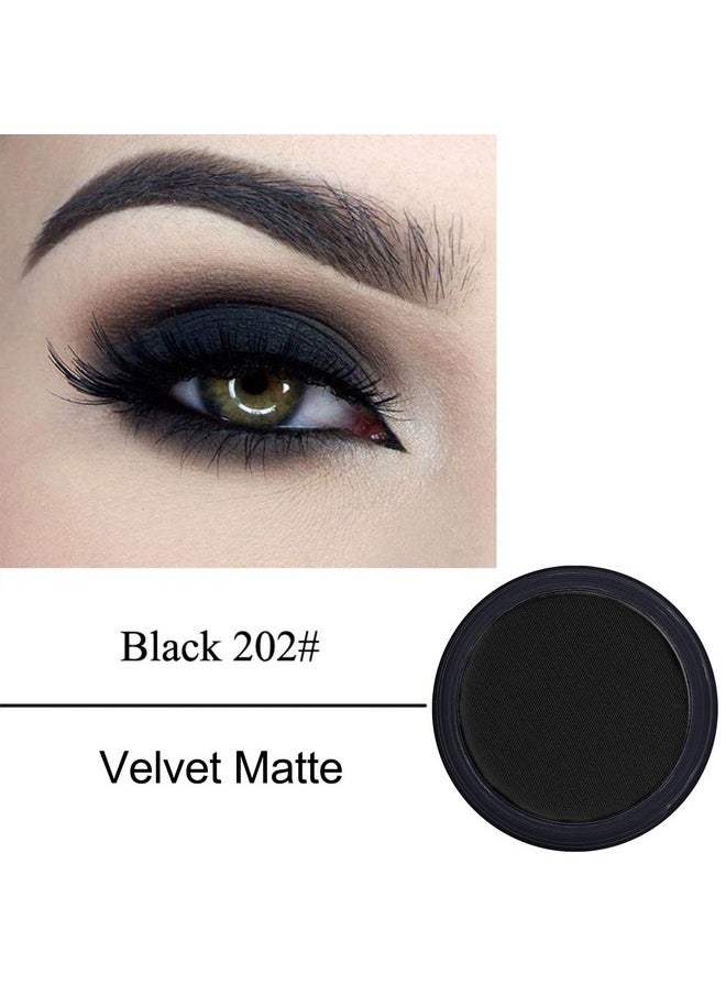 Black Matte Eyeshadow Palette, Single Black Smokey Pressed Powder Eye Shadow, Ultra-Blendable, Pigmented Color, Long Lasting, Halloween Goth Eye Makeup Palette, Cruelty-Free & Vegan