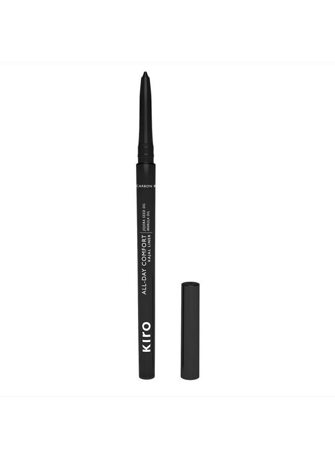 All-Day Comfort Pencil, Matte Kajal Liner - Carbon Black, 0.35G | Long Lasting, Smudge Proof, Transfer Proof | Skin Care Infused With Jojoba Seed Oil & Argan Oil