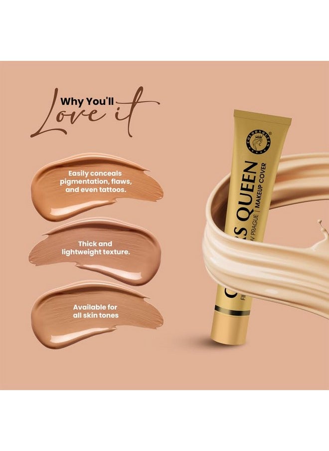 Film Studio Makeup Cover Foundation Cream With Spf-30 |Long Lasting Waterproof Foundation | Full Coverage, Hypoallergenic Matte Finish Foundation For Face Makeup (208)