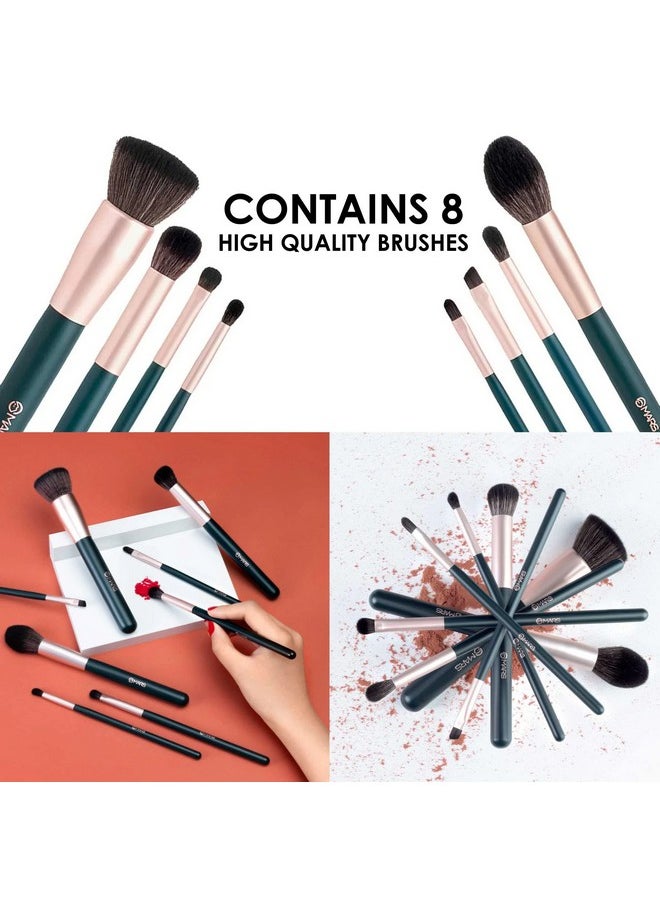 Tools Of Titan Brush Set Of 8 | Face Makeup Brush Set With Ultra Soft Bristles (Pack Of 8)