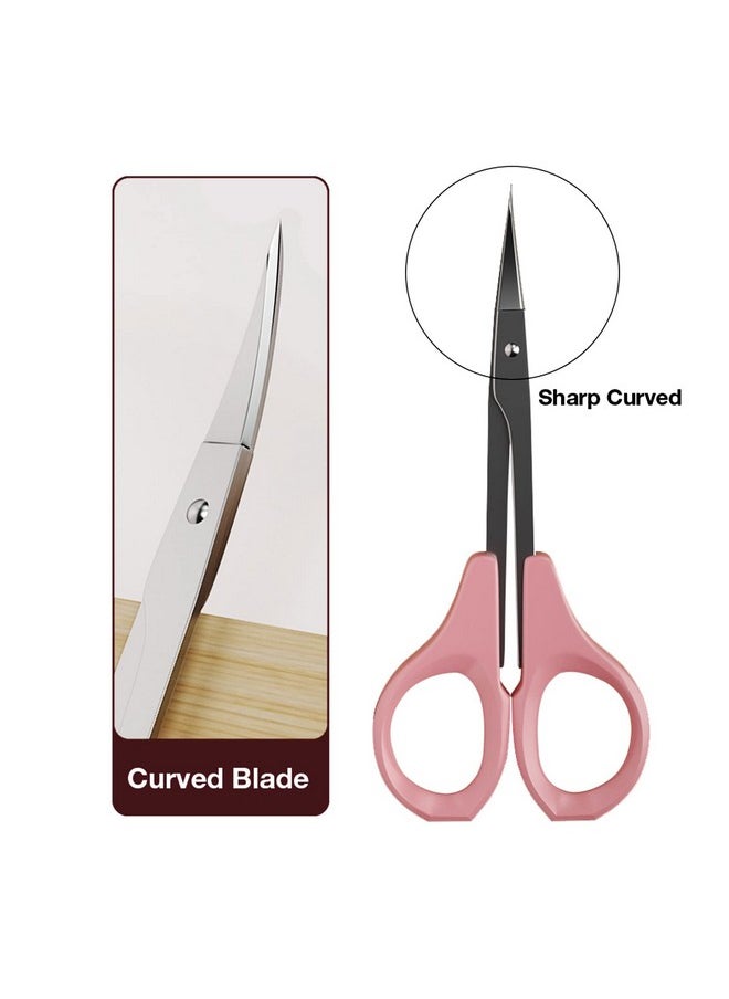 4 Inches Curved Craft Scissors For Eyebrow Eyelash Extensions Stainless Steel 1Pc