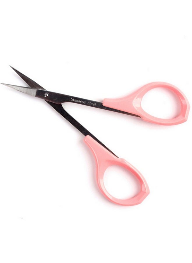 4 Inches Curved Craft Scissors For Eyebrow Eyelash Extensions Stainless Steel 1Pc