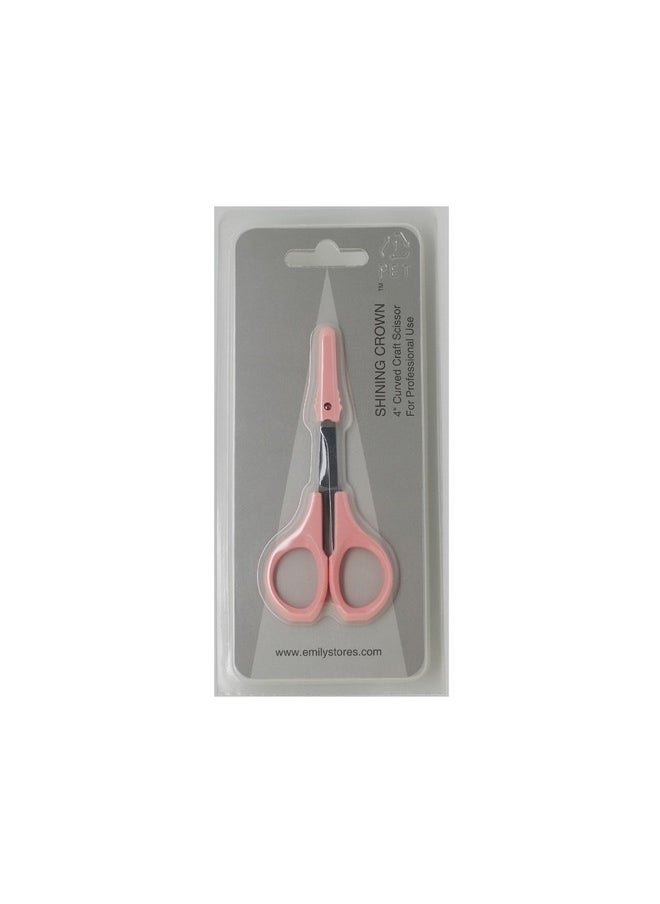 4 Inches Curved Craft Scissors For Eyebrow Eyelash Extensions Stainless Steel 1Pc