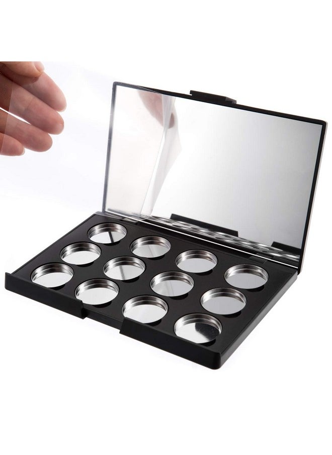 Empty Magnetic Eyeshadow Makeup Palette With Mirror And 12Pcs 26Mm Round Metal Pans