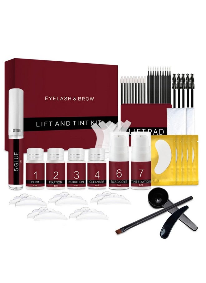 4 In 1 Lash Lift Kit, Lash Perm Kit, Brow Lamination Kit, Professional Eyelash Lift Kit With All Tools, Curling Eyelash Perm Kit With Safe And Effective Result, For Salon And Home Use