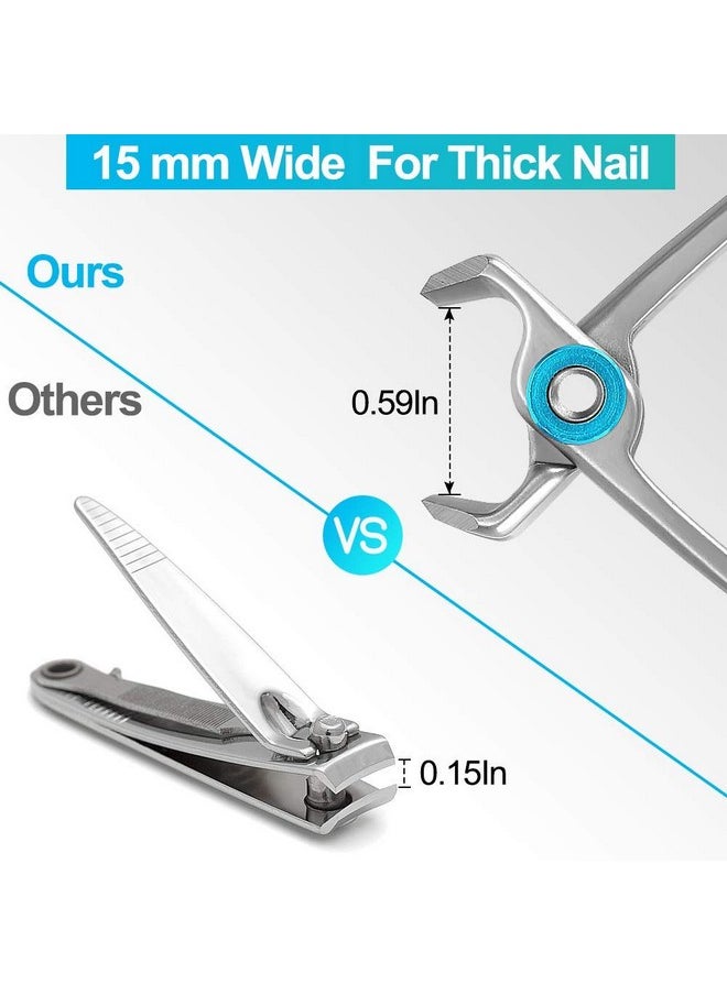 Ippers For Men - Vepkuso Toenail Clippers For Thick Toenails For Seniors Wide Jaw Large Professional Fingernail Clippers Cutter Set For Tough Nails, Women, Adult