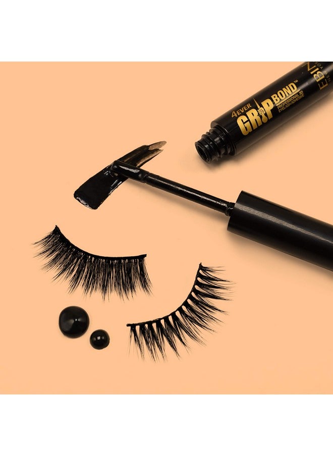 Grip Bond Eyelash Adhesive (Paddle Type, Black/Dries Dark, 0.18 Oz) | Hypoallergenic Latex Free Formaldehyde Free Lasts All Day Ideal For Sensitive Skins