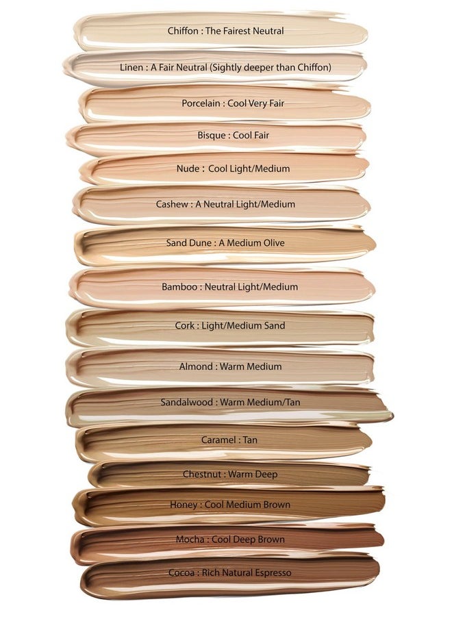 100% Natural Foundation, Organic, Vegan, Aloe Based, Natural Sun Protection, Gluten Free, Cruelty Free, Made In The Usa, 1Fl Oz. (Porcelain)