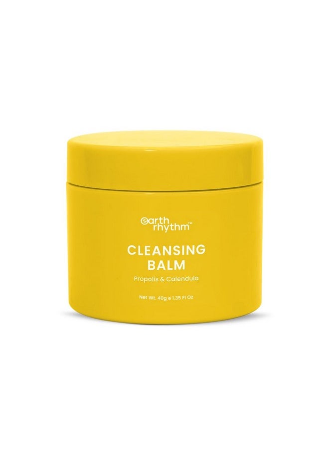 Makeup Remover Cleansing Balm With Propolis And Calendula, Antibacterial & Antioxidant | Gently Removes Makeup - 40 Gm