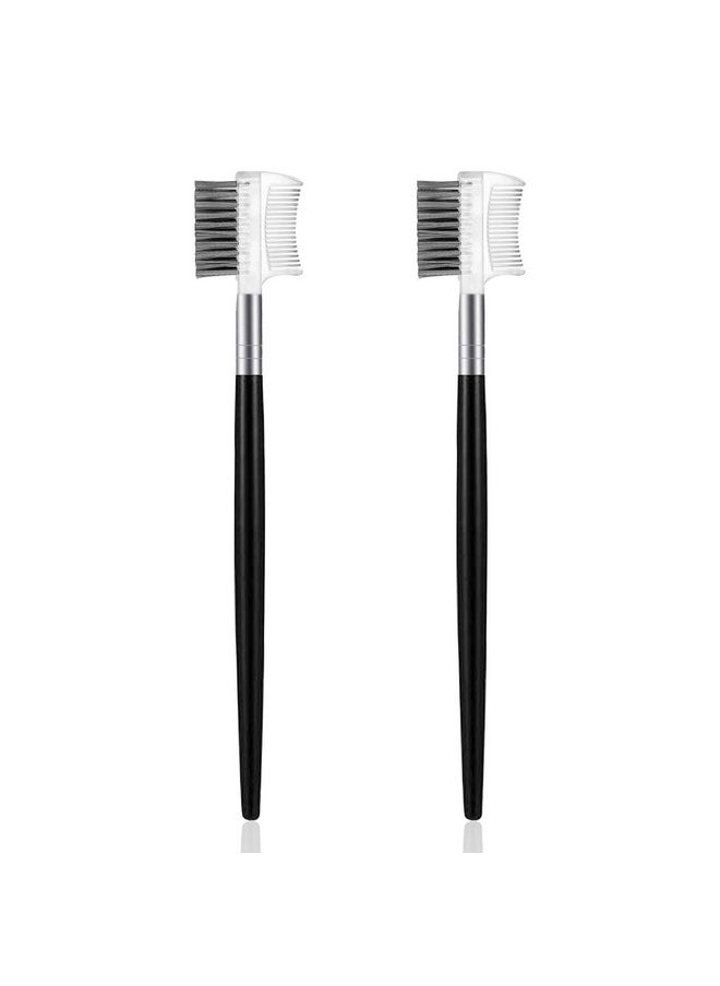 2 Pcs Brow Brushes Makeup Eye Brow Brush Eyelash Dual Comb Combs Brushes For Eyelashes Extension