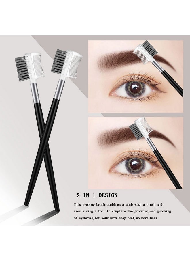 2 Pcs Brow Brushes Makeup Eye Brow Brush Eyelash Dual Comb Combs Brushes For Eyelashes Extension