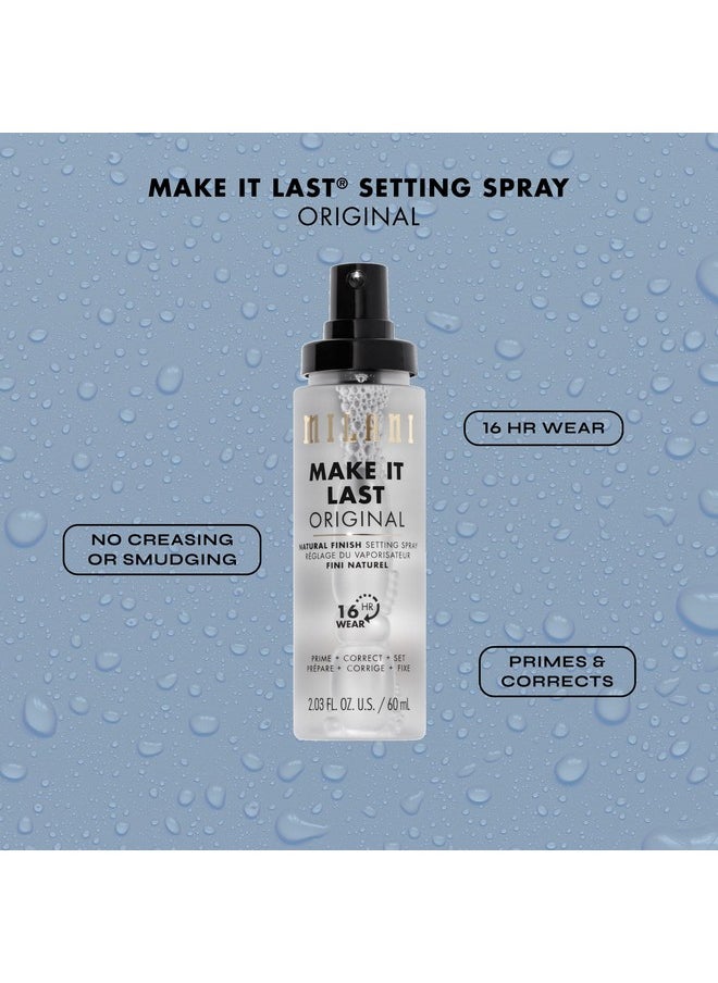 Make It Last Original - Natural Finish Setting Spray - 3-In-1 Setting Spray And Primer- Prime + Correct + Set - Makeup Finishing Spray And Primer - Long Lasting Makeup Primer And Spray - 2 Pack