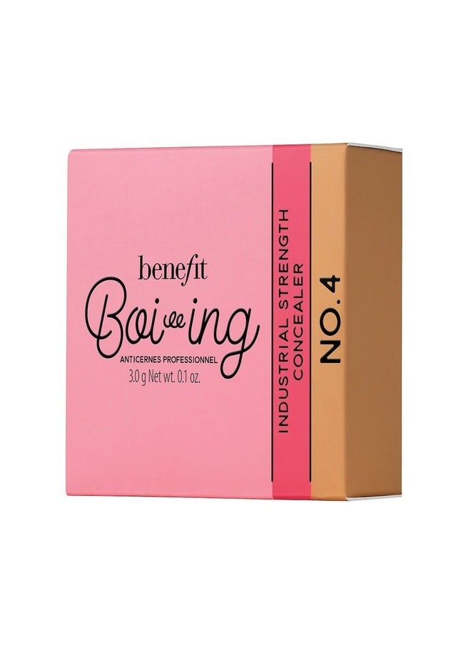 Benefit Boi-ing Industrial Strength Concealer 4 - medium tan/ warm 0.1 oz / 2.8 g – Full-Coverage Matte Concealer