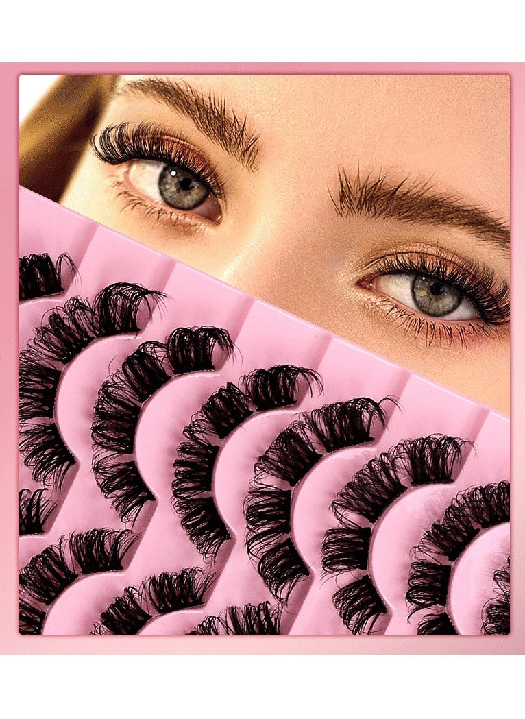 mixed Five-kinds European style high volume DD curvature nutrual false eyelashes for party and daily makeup