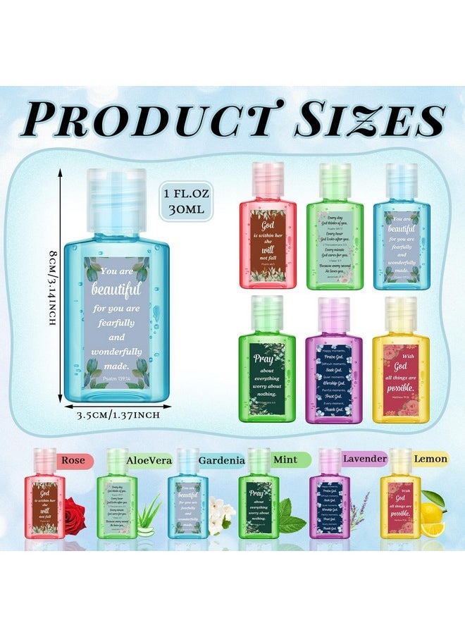 48 Pack Vintage Christian Hand Sanitizer Bulk Bible Verse Mini Hand Sanitizer Christian Gift For Women Bible Travel Size Hand Sanitizer Religious Gifts For Mom Grandma Friends Church Favors