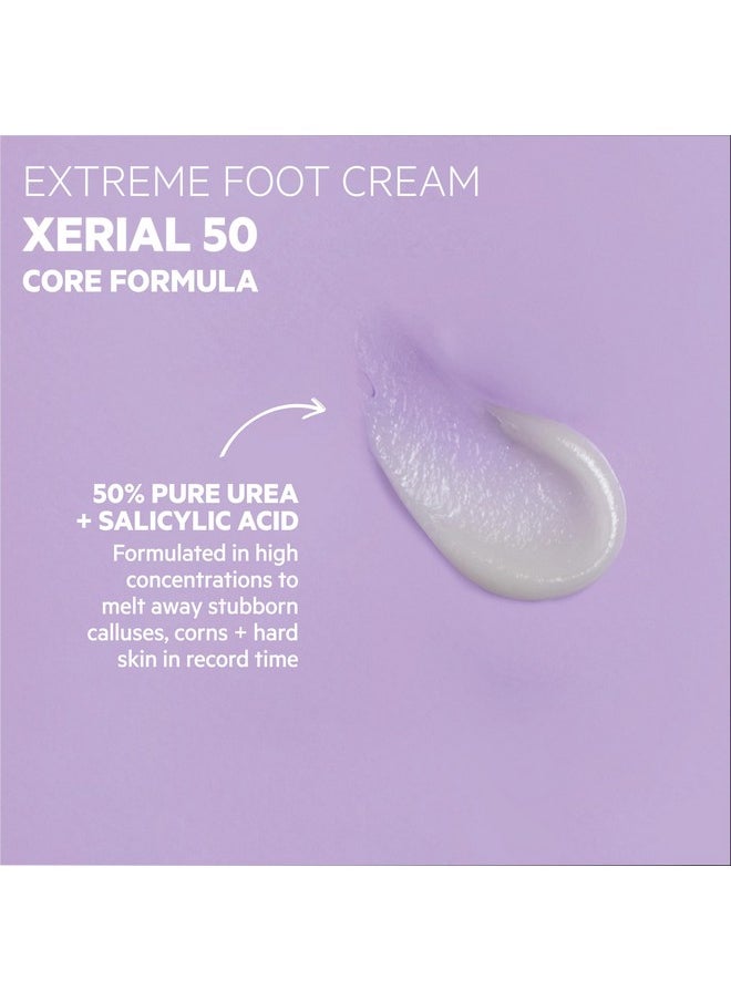 Xerial 50 Extreme Foot Cream With Salicylic Acid & 50% Pure Urea For Severely Dry, Cracked, Rough, Stubborn Hard Skin Prone To Corns And Calluses. Relief For Extremely Dry Feet 1.7 Fl.Oz.