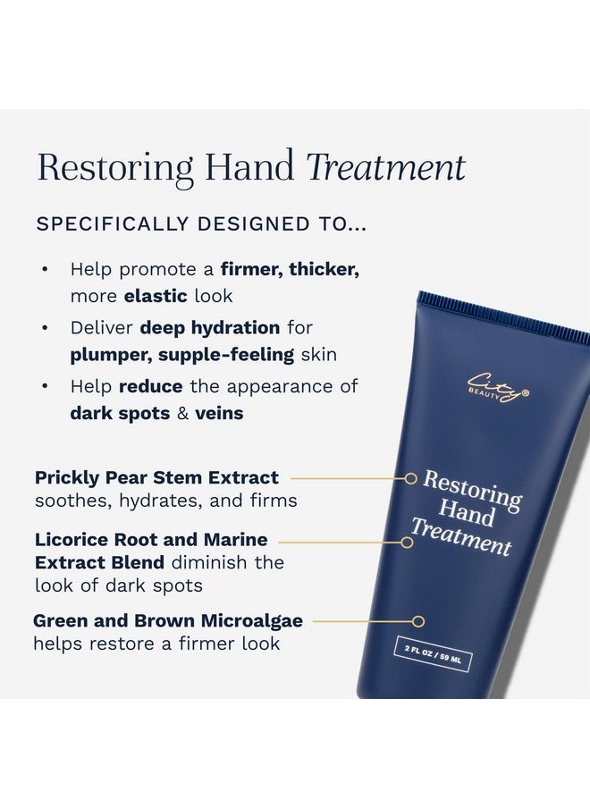 Restoring Hand Treatment - Moisturizing Hand Cream - Dry Hand Relief - Solution For Wrinkled, Crepey Hands & Dark Spots - Wash-Resistant - Anti-Aging Cruelty-Free Skin Care