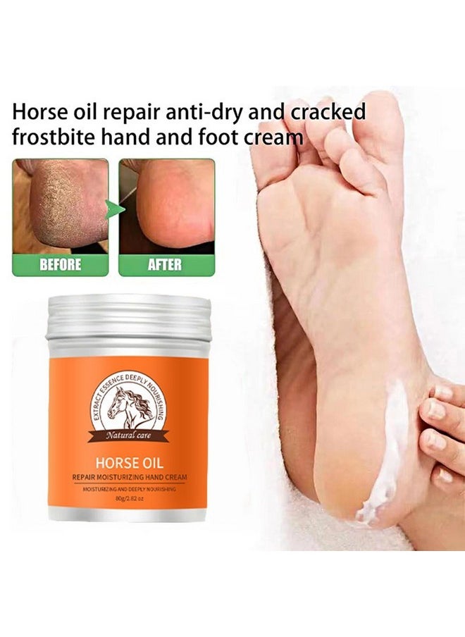 Horse Oil Cream For Dry Rough Hands,Horse Oil Feet Cream Preventing Your Skin From Peeling And Cracking,Making Your Hands/Feet Smooth And Soft,Moisturizing And Nourishing Your Hands/Feet