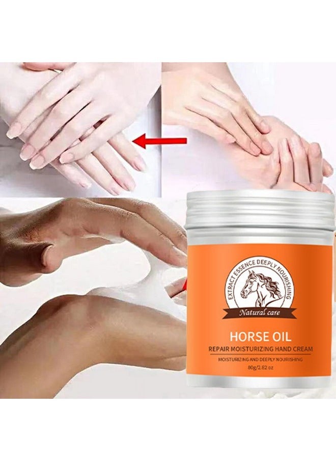 Horse Oil Cream For Dry Rough Hands,Horse Oil Feet Cream Preventing Your Skin From Peeling And Cracking,Making Your Hands/Feet Smooth And Soft,Moisturizing And Nourishing Your Hands/Feet