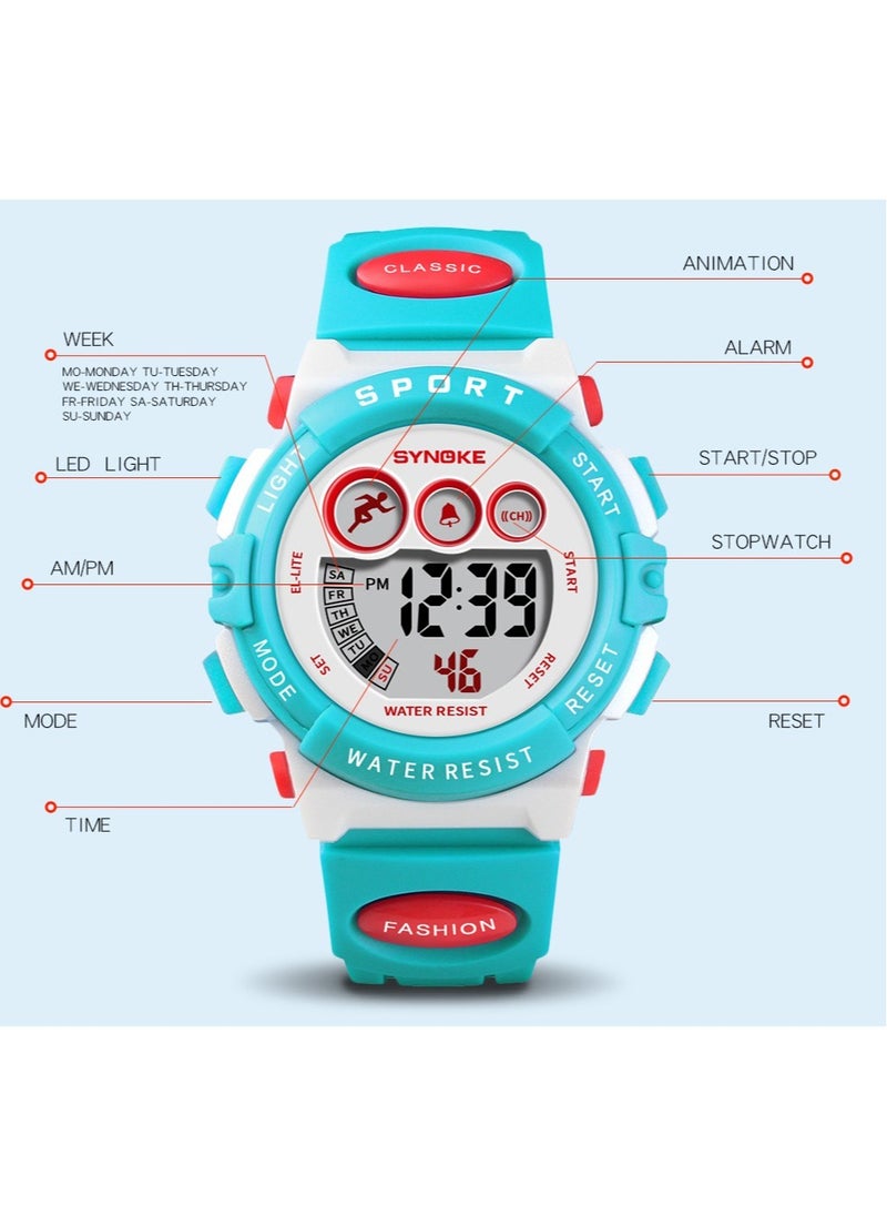 Colorful Luminous Children's Student Waterproof Electronic Watch