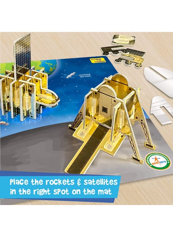 Mapology Chandrayaan | Isro Rocket Model & Satellite | Astronaut Toy | Educational Toys For Kids 5+Years | 3D Puzzles | Gifts For 5 Year Old Boy & Girl - Multicolor