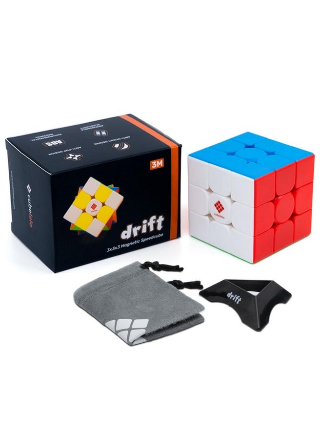 Drift 3M 3X3 (Magnetic) Stickerless Speed Cube | Enhances Auto-Alignment & Fast Turning With 48 Ndm Magnets | Brainteaser Stress Buster Brainstorming Puzzle, Kid