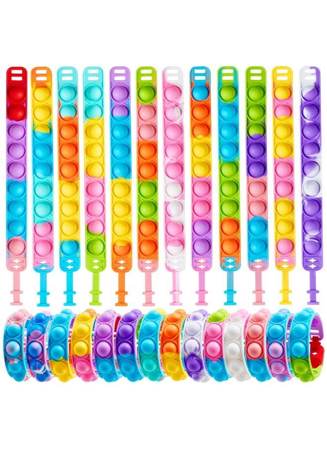 Pop Fidget Toys Pops Bulk 50 Pack Party Favors For Kids 4-8,8-12 Year, Fidget Bracelets Sensory Toys For Classroom Birthday Carnival Prizes Gifts Goodie Bags Stuffers For Kids