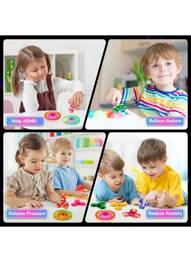 Fidget Spinner For Kids Adults, Christmas Light Up Sensory Fidget Toys, Glow In The Dark Fidget Spinners For Boys Girls, Adhd Anxiety Stress Relief Fidget Spinner, Birthday Gifts For Kids