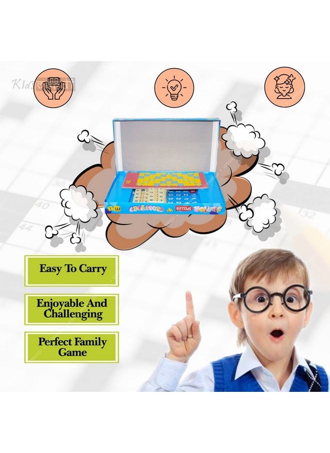 Junior Speller Crossword Board Game | Mind Developing, Vocabulary, Learning, Word Building Game For Kids & Family | English Spelling Crossword Puzzle Game