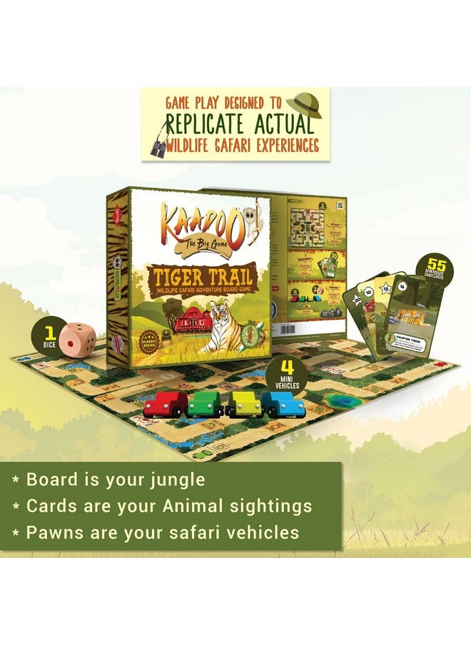 Classic Board Game - Discover Tigers Of Central India - Knowledge-Building Educational Adventure Safari Board Game For Kids 6+ & Family. Proudly Made In India (2-4 Players)