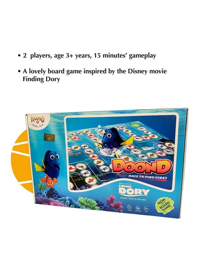 Disney Doond - Finding Dory Board Game For Kids Age 3+ Years - Ultimate Board Game For Kids & Families Who Love Disney Pixar - Made In India - Multicolor