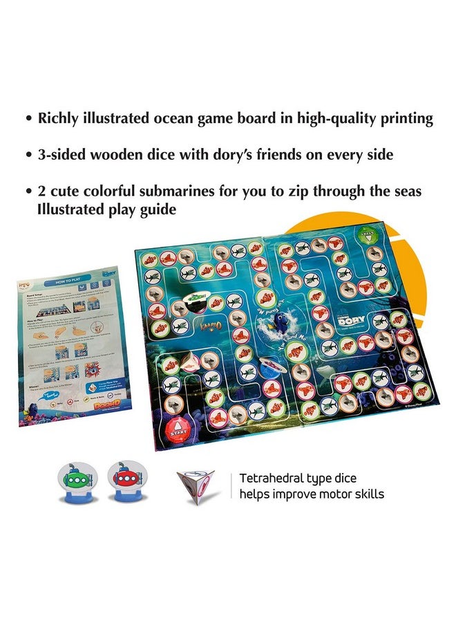Disney Doond - Finding Dory Board Game For Kids Age 3+ Years - Ultimate Board Game For Kids & Families Who Love Disney Pixar - Made In India - Multicolor