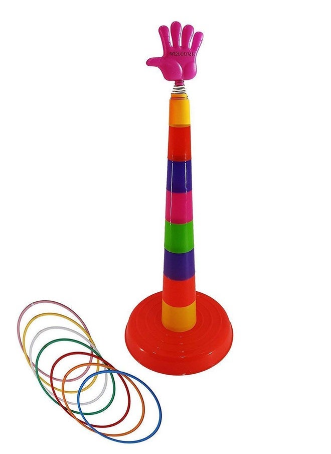 Ring Toss Quoits Hoopla Throw Game For Kids (Multicolor) Pack Of 1