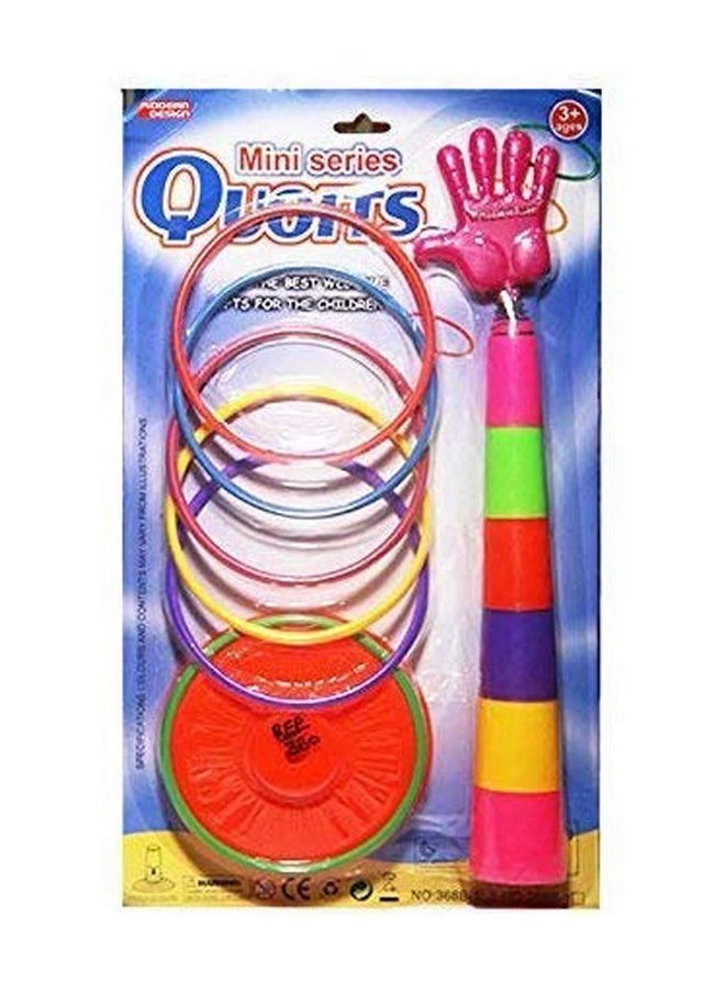 Ring Toss Quoits Hoopla Throw Game For Kids (Multicolor) Pack Of 1