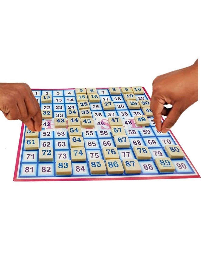 Tambola Game Set | Housie Deluxe Board Game With 48 Reusable Cards And Tiles | A Complete Family Entertainment Game For All - Age 6 Years And Above