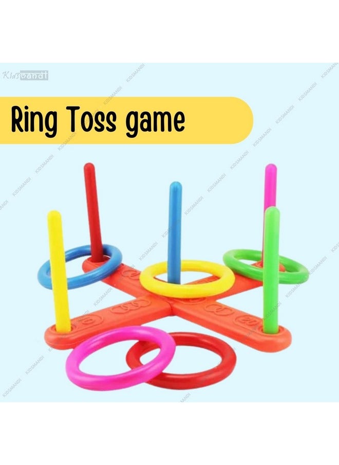 13 Pc Ring Toss Game | Indoor/Outdoor Family Fun Ring Target Game | Activity For Kids