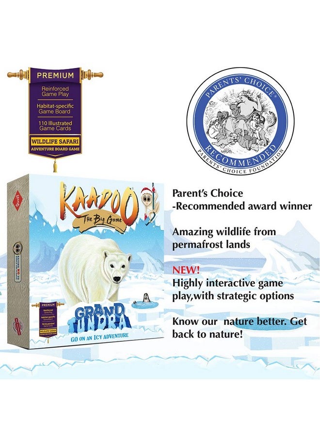 -Premium Board Game-Grand Tundra-Journey Into The Icy Arctic Circle-Educational Adventure Safari Game For Kids 6+ & Family-Made In India(2-4 Players)