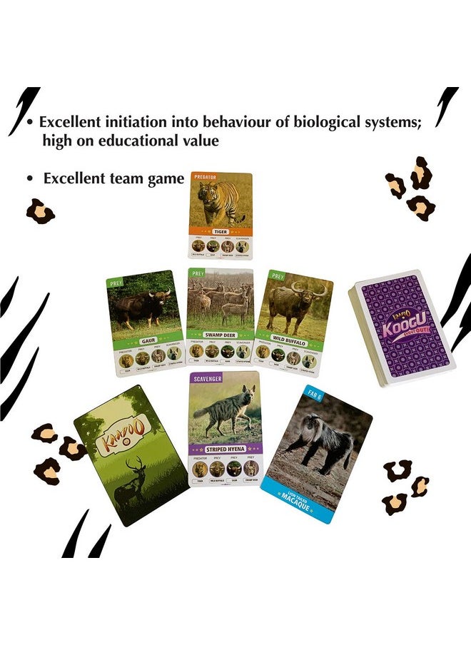 Koogu With Doch 2-In-1 Combo Pattern-Matching Friendly Animal-Themed Card Games For Kids 4+. Proudly Made In India (2-4 Players)
