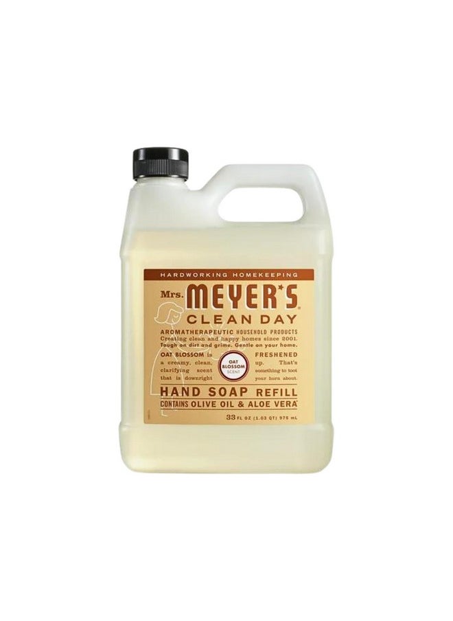 Mrs. Meyer'S Liquid Hand Soap Refill, Oat Blossom 33 Fl Oz. (Pack Of 2)