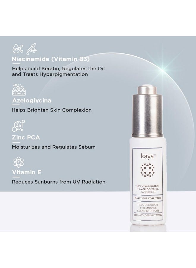 Clinic 10% Niacinamide + 1% Azeloglycina Face Serum, Dark Spot Corrector, Fights Acne For Unisex Of All Skin Type, 30Ml