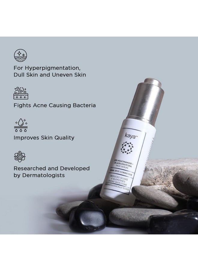 Clinic 10% Niacinamide + 1% Azeloglycina Face Serum, Dark Spot Corrector, Fights Acne For Unisex Of All Skin Type, 30Ml