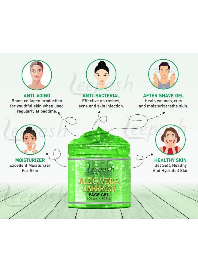 Leeposh Aloe Vera Gel Hydrating Facial Gel Pure Aloe Vera Gel 300 Ml