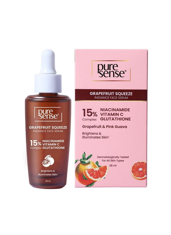 15% Niacinamide, Vitamin C, Glutathione Radiant Face Serum With Grapefruit For Men And Women 28Ml