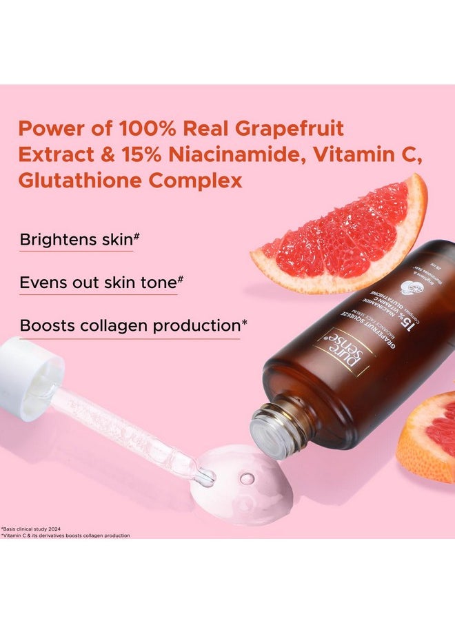 15% Niacinamide, Vitamin C, Glutathione Radiant Face Serum With Grapefruit For Men And Women 28Ml