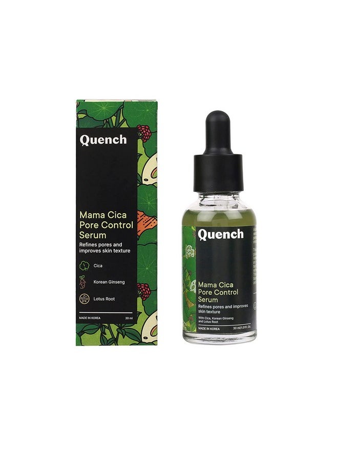 Quench Pore Control Serum With 7% Pha & Cica | Reduces Blackheads, Acne Marks & Whiteheads | Minimizes Appearance Of Pores | Gently Exfoliates To Unclog Pores | Made In Korea (30Ml)