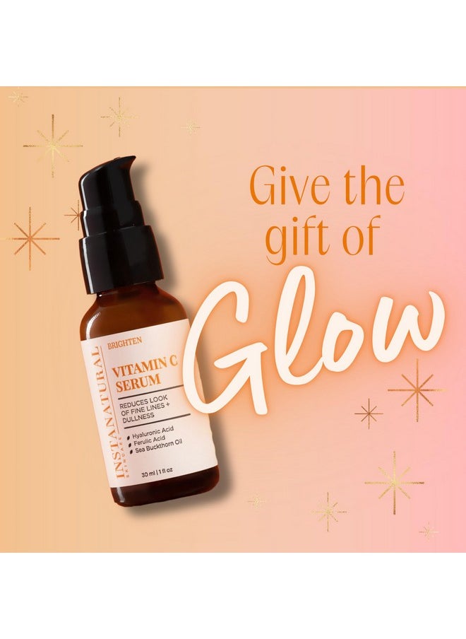 Vitamin C Face Serum, Brightens, Hydrates And Reduces Signs Of Aging, With Vitamin C, Hyaluronic And Ferulic Acid, 1 Fl Oz
