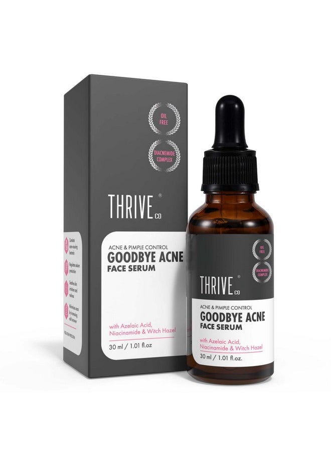 Goodbye Acne™ Face Serum For Pimples | Reduces Acne-Causing Bacteria & Sebum Production | Oil-Free Anti-Acne Serum With Diacnemide| Men & Women, 30Ml