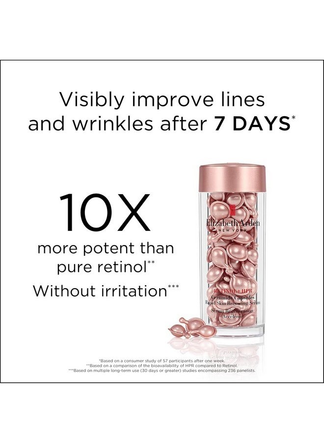 Retinol + Hpr Ceramide Capsules, Anti-Aging Skin Renewing Serum, Skincare Gift For Women, Reduces Fine Lines & Wrinkles